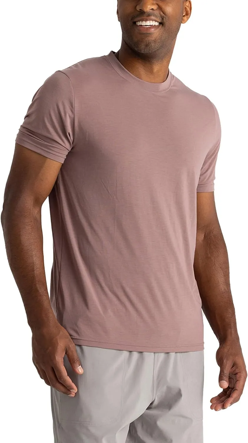 Free Fly Men's Elevate Lightweight Tee - Sun Protection T-Shirt with Odor Control and Quick Dry, Moisture Wicking Technology