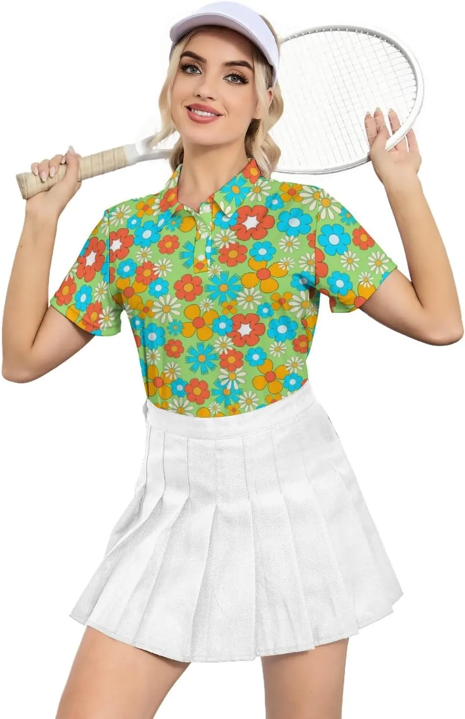 Funny Golf Polo Shirts for Women Quick Dry Short Sleeve Golf Shirt Moisture Wicking Golf Outfits for Women Golf Gifts
