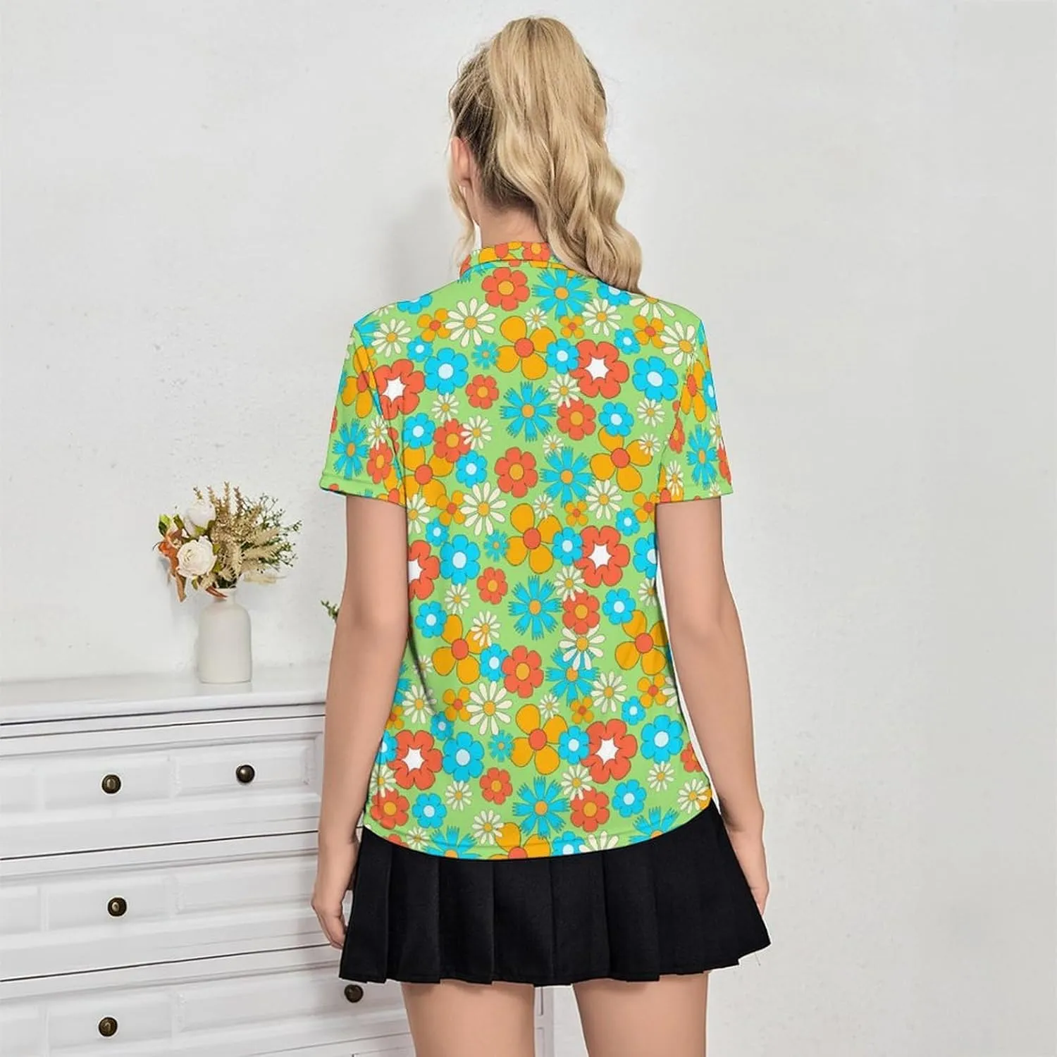 Funny Golf Polo Shirts for Women Quick Dry Short Sleeve Golf Shirt Moisture Wicking Golf Outfits for Women Golf Gifts