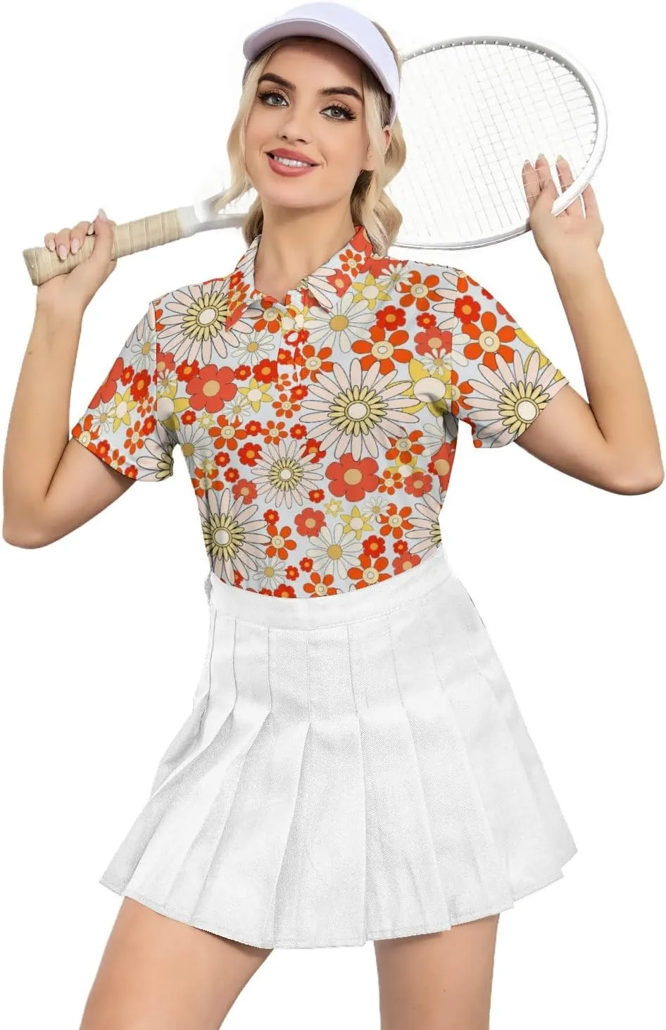 Funny Golf Polo Shirts for Women Quick Dry Short Sleeve Golf Shirt Moisture Wicking Golf Outfits for Women Golf Gifts