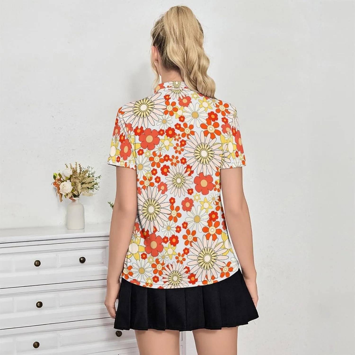 Funny Golf Polo Shirts for Women Quick Dry Short Sleeve Golf Shirt Moisture Wicking Golf Outfits for Women Golf Gifts