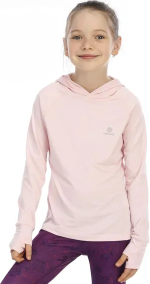 Girls Long Sleeve Shirt UPF50  Lightweight Hoodie Thin Active Tee Workout Running Pullover Top with Thumb Hole 3-12Years