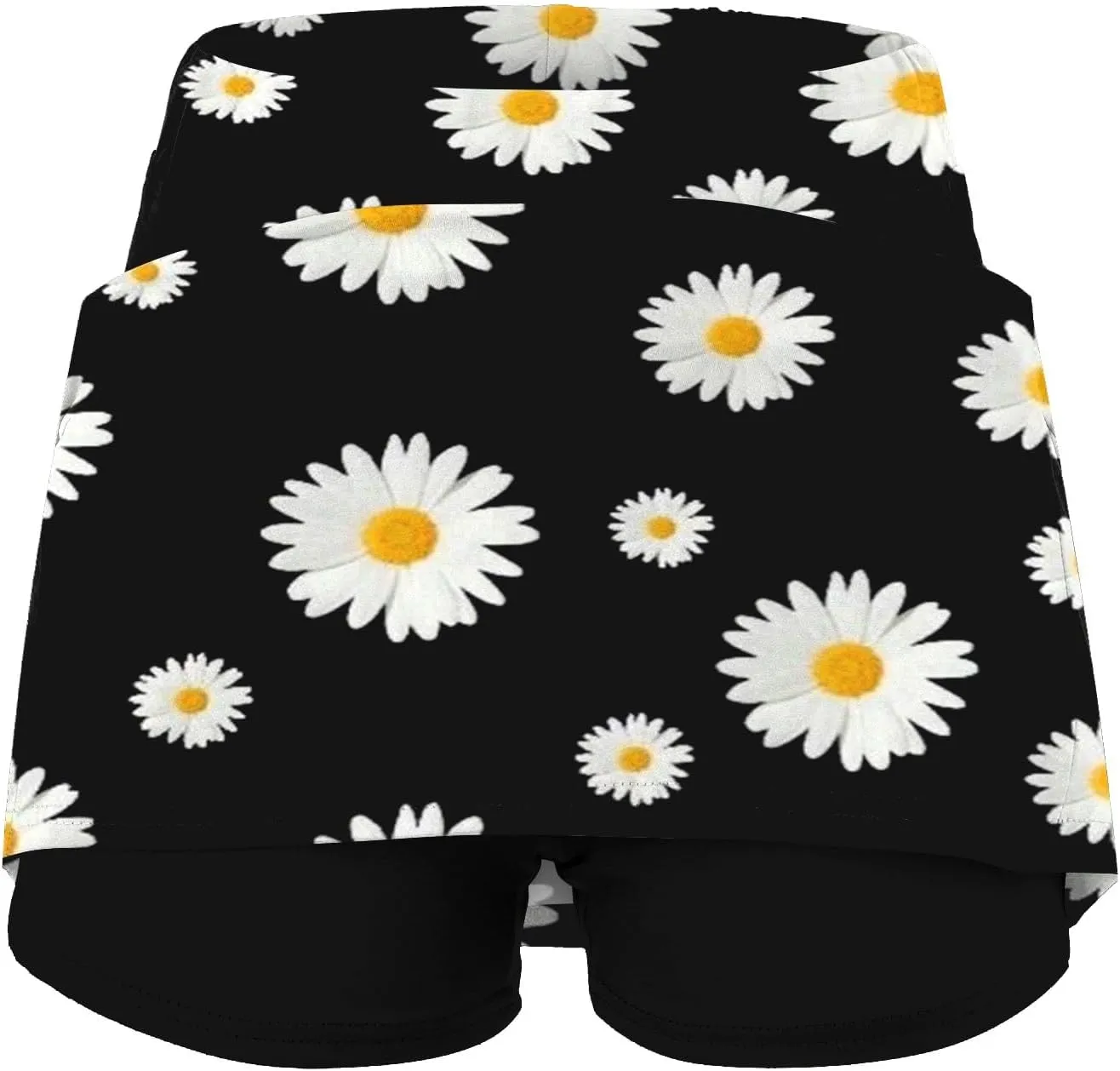 Golf Skirts for Women with Shorts Long Womens Running Shorts 5 inch Inseam no Liner Black Skirt for Women Cotton