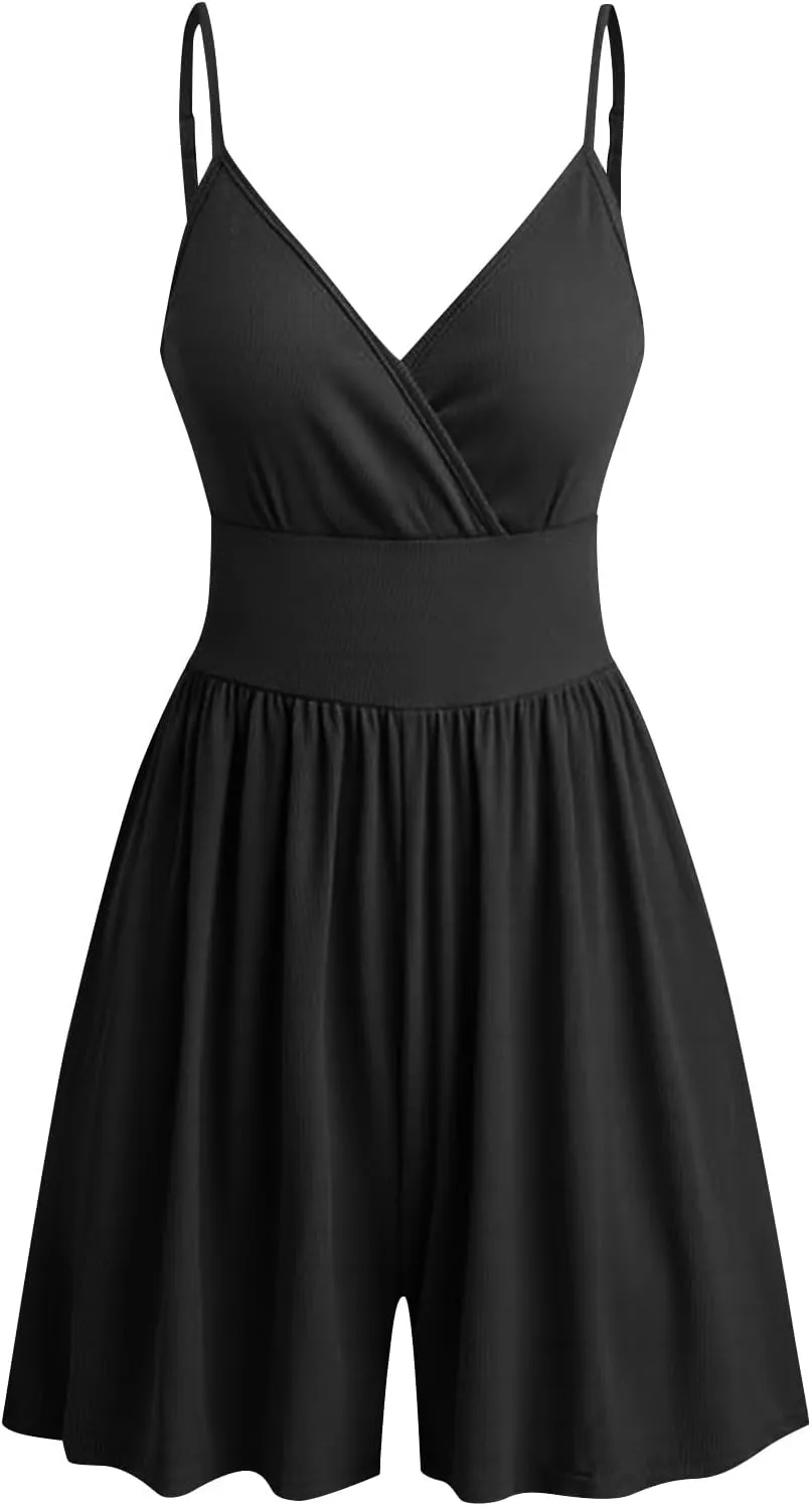 Gym Shorts for Women Sexy Workout Yoga Romper Spaghetti Strap Tanks Jumpsuit 2025 Trendy Athletic One Piece Outfits