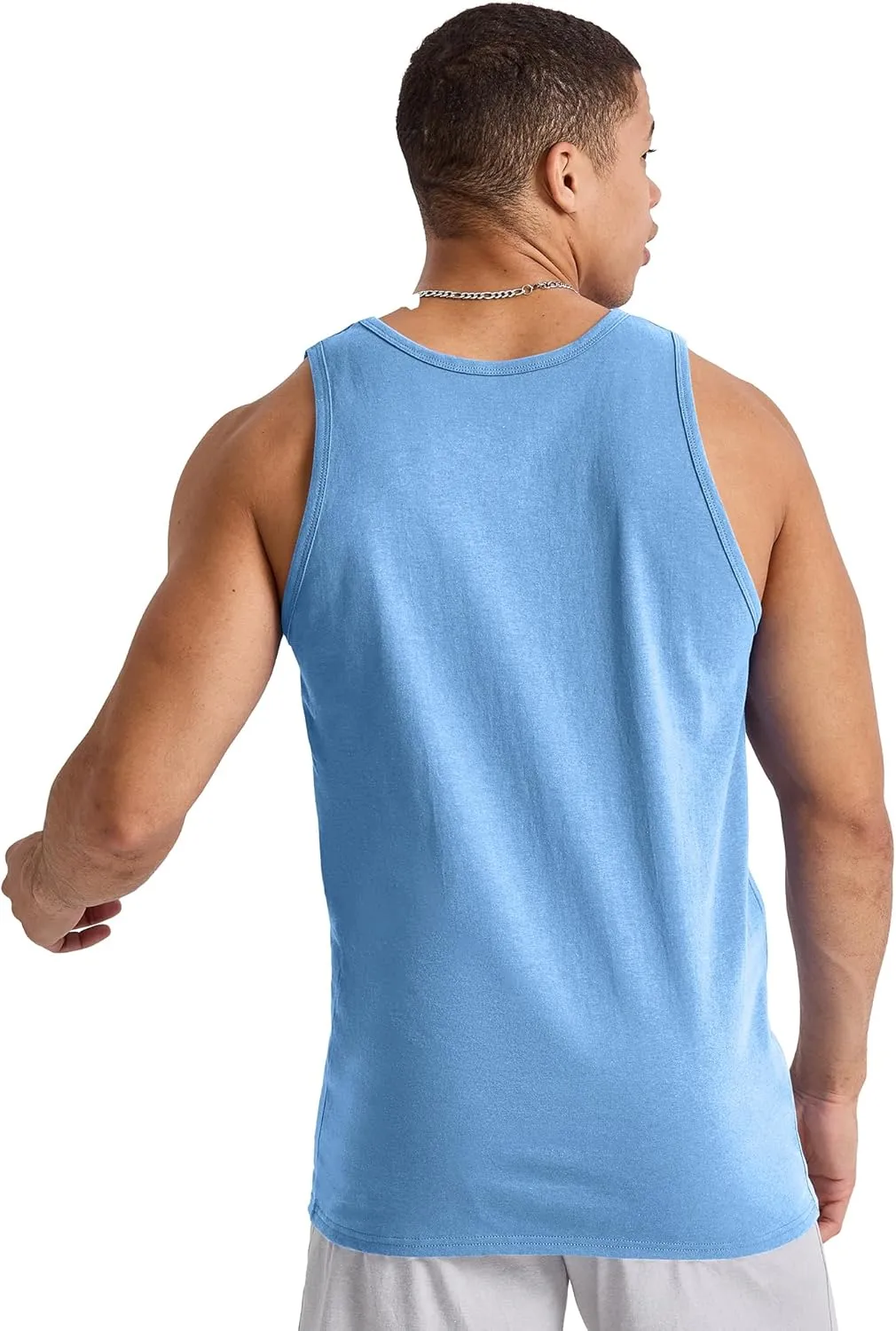 Hanes Men's Essentials Top Pack, Midweight Cotton Tanks, Sleeveless Shirts, 3-Pack