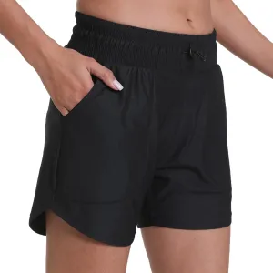 Haowind Workout Shorts for Women with Pockets Mid Waisted Athletic Sport Pants Lightweight Gym Running Shorts with Liner