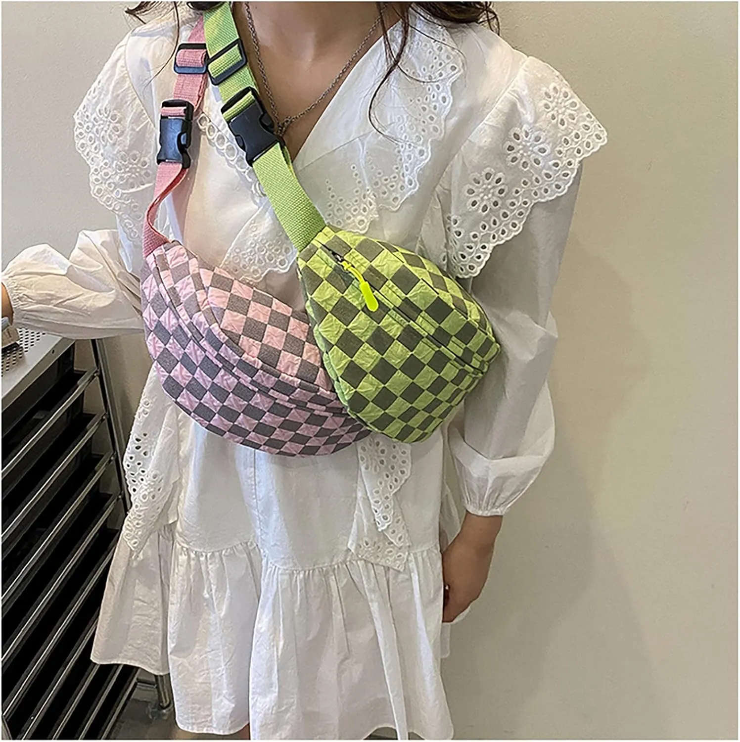 Harajuku Japanese Canvas Handbag Casual Cool Girl Shoulder Bag Soft Student Large Capacity Shopping Bag (green)