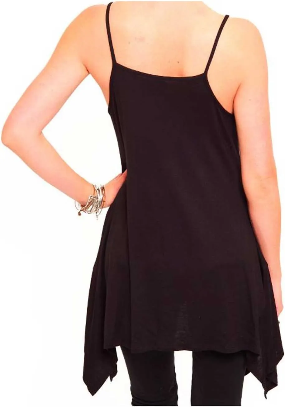 Harley-Davidson Women's Plum Fever V-Neck Tank Top, Shark Bite Bottom, Black