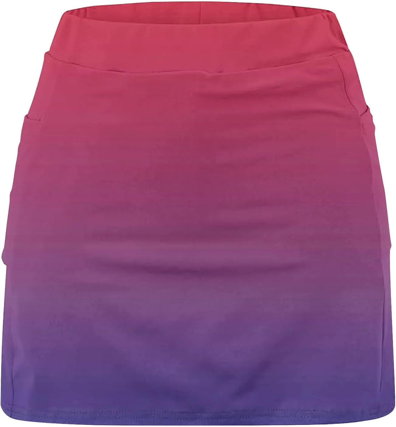 High Waisted Tennis Skirts for Women Built in Shorts, Gradient Mini Athletic Skorts Golf Sports Running Skort