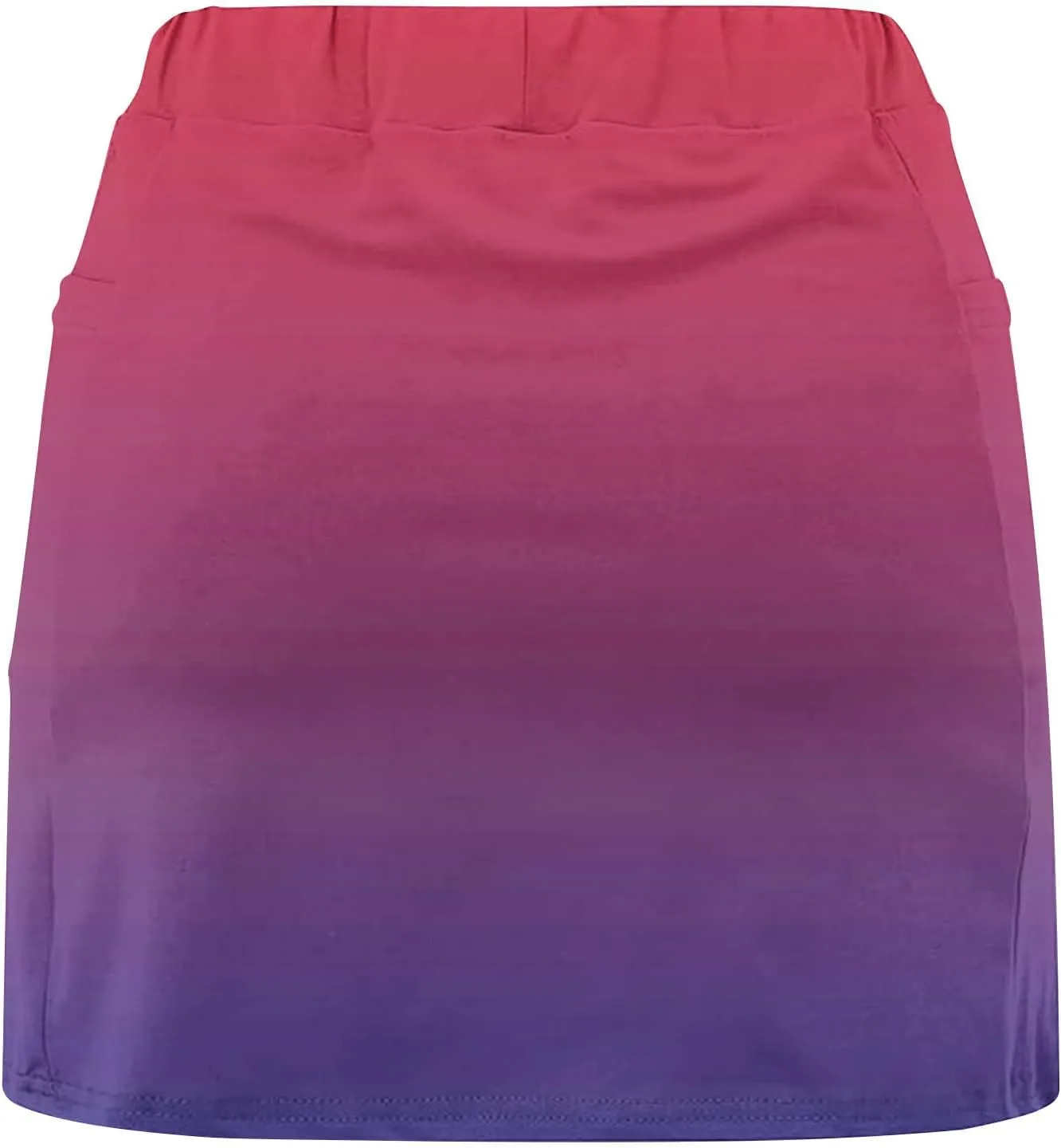 High Waisted Tennis Skirts for Women Built in Shorts, Gradient Mini Athletic Skorts Golf Sports Running Skort