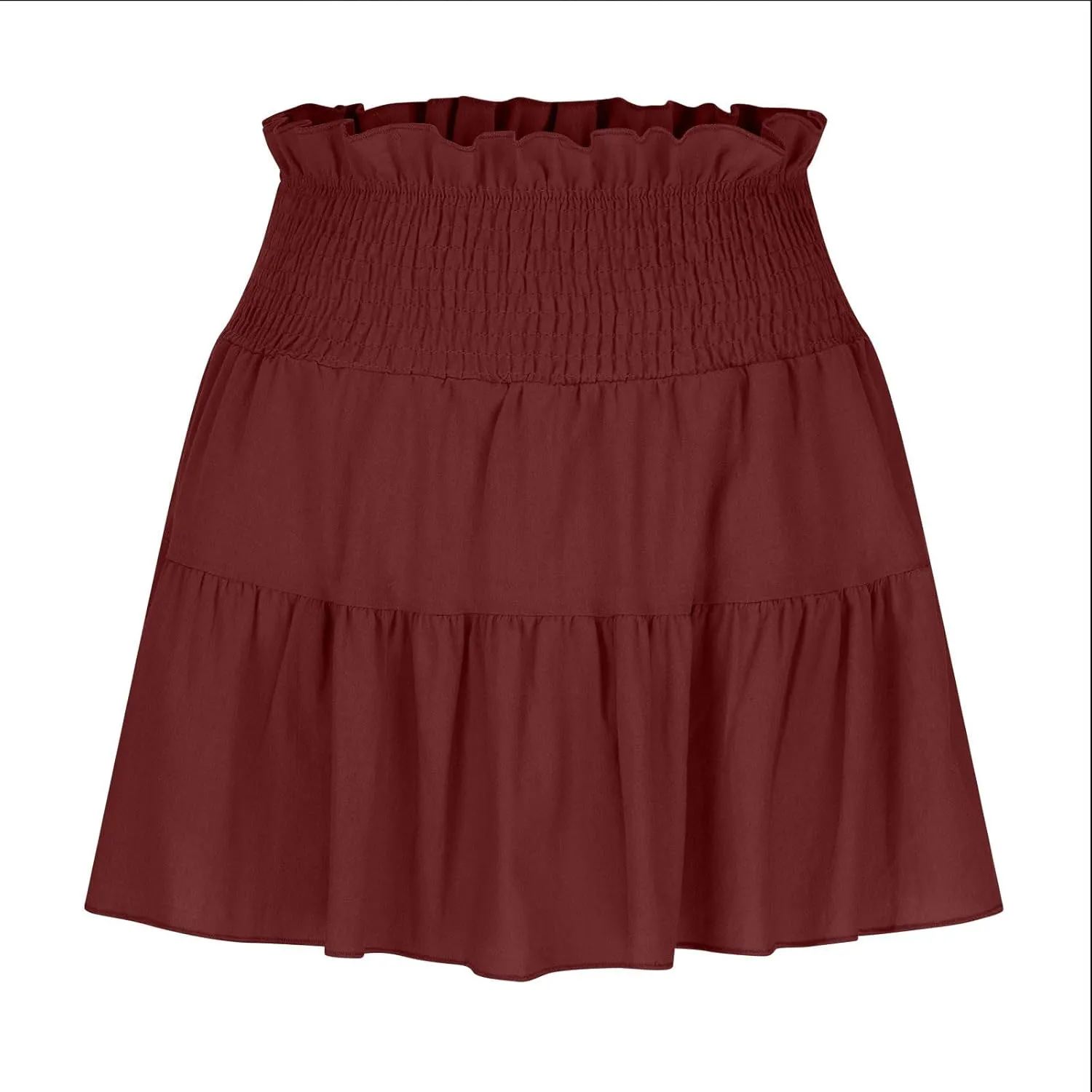 hlysgo Womens Skirts 2025 Summer Flowy A Line Short Skirt High Waisted Ruffle Mini Skirts Peplum Cute Skirt for Teen Girls