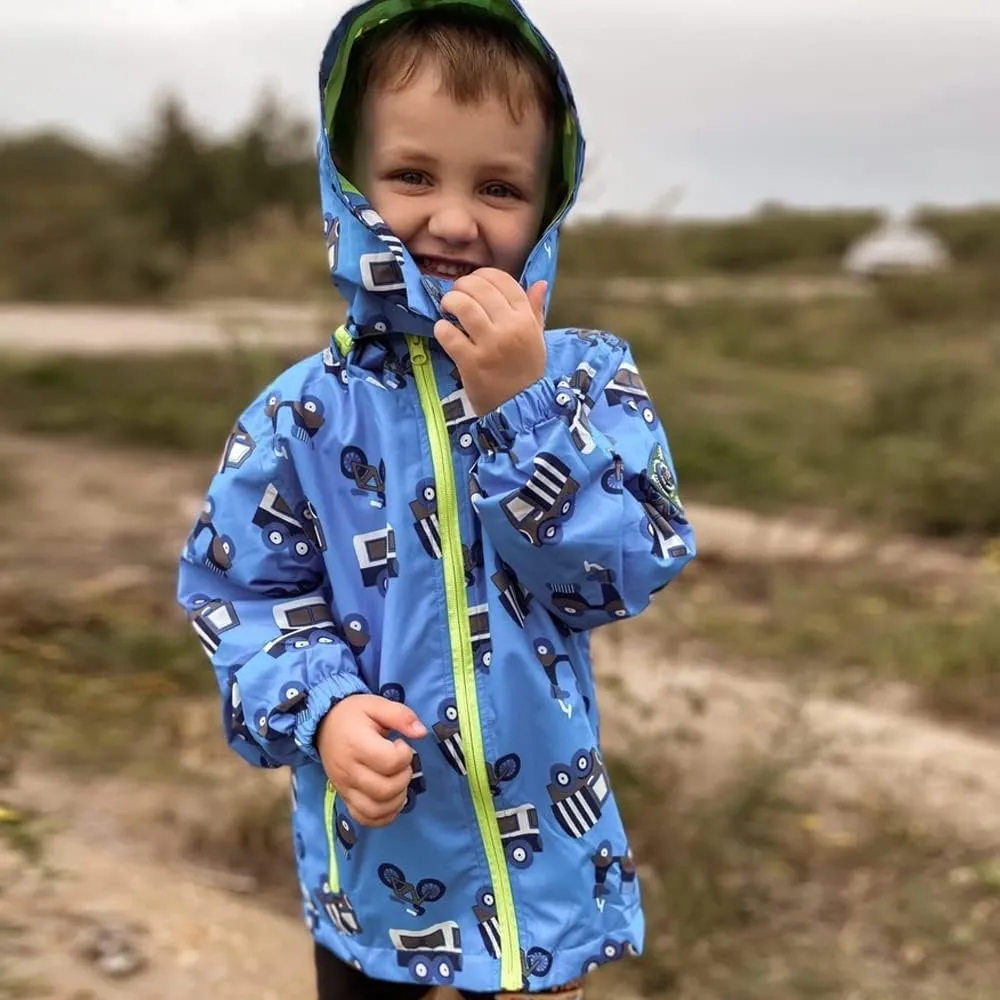 HZXVic Toddler Boys Raincoat Waterproof,Lightweight Kids Rain Poncho Jacket Windbreaker Outwear Coat