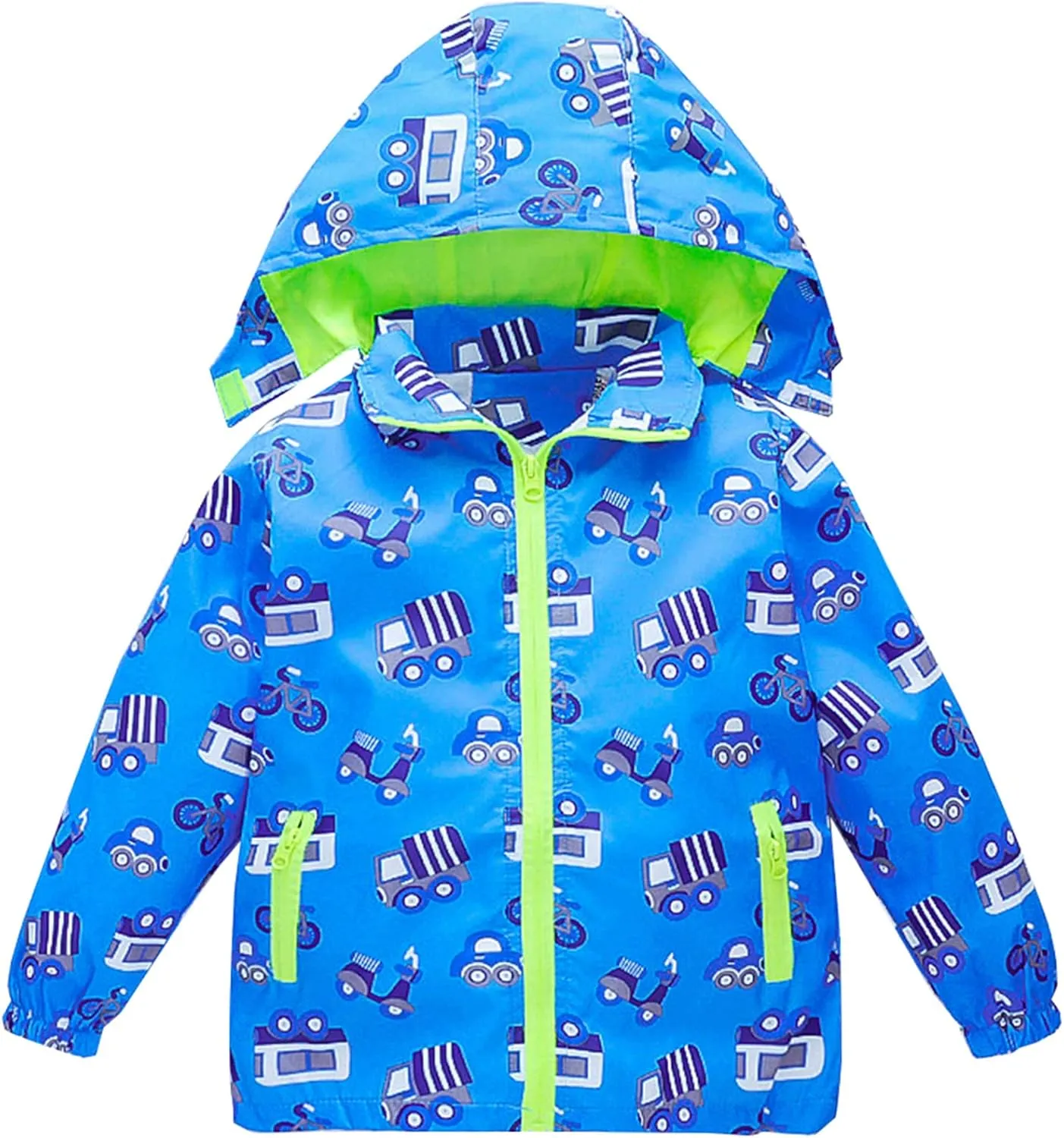 HZXVic Toddler Boys Raincoat Waterproof,Lightweight Kids Rain Poncho Jacket Windbreaker Outwear Coat