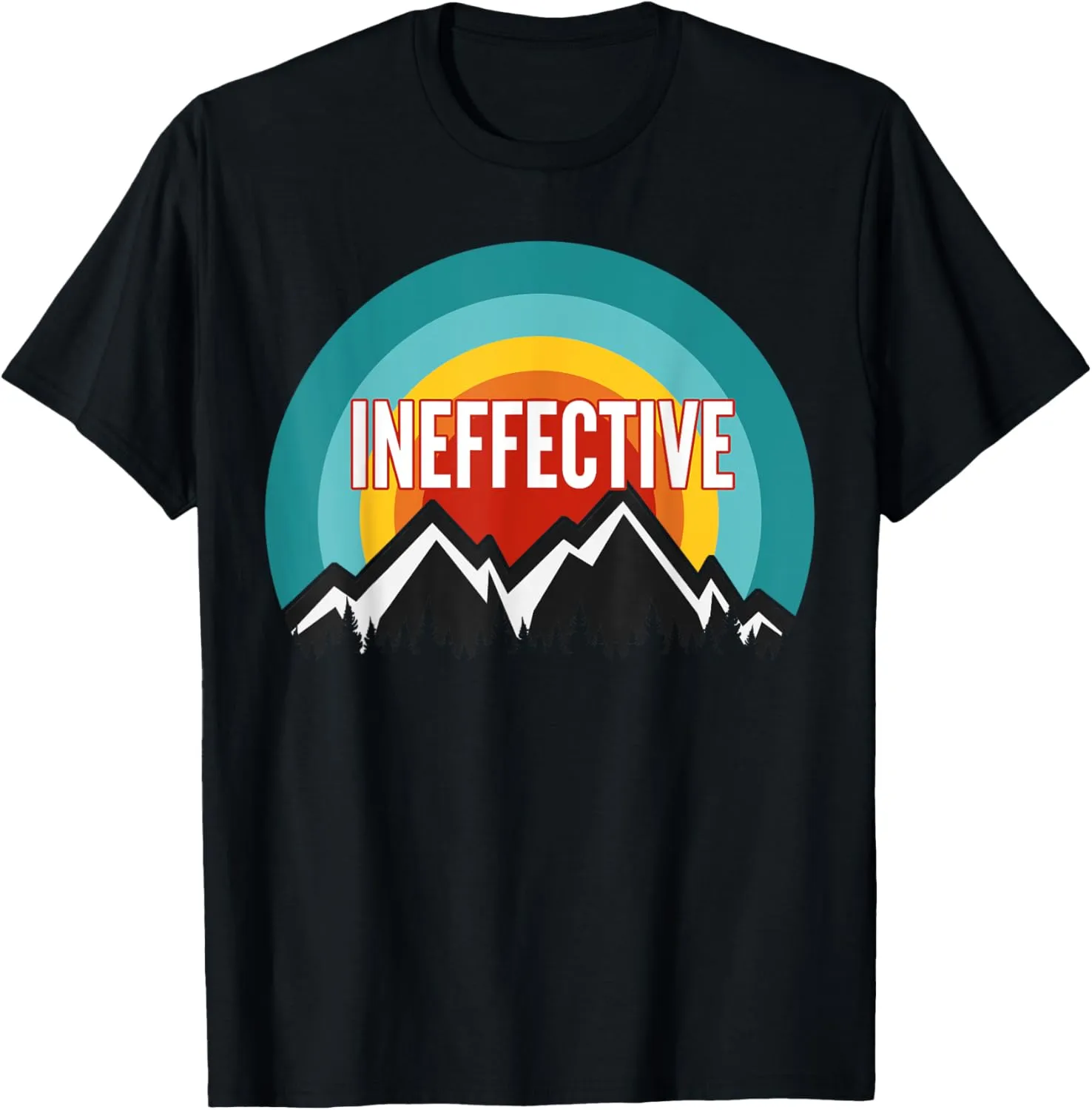 Ineffective, Vintage Retro Sunset Design T-Shirt