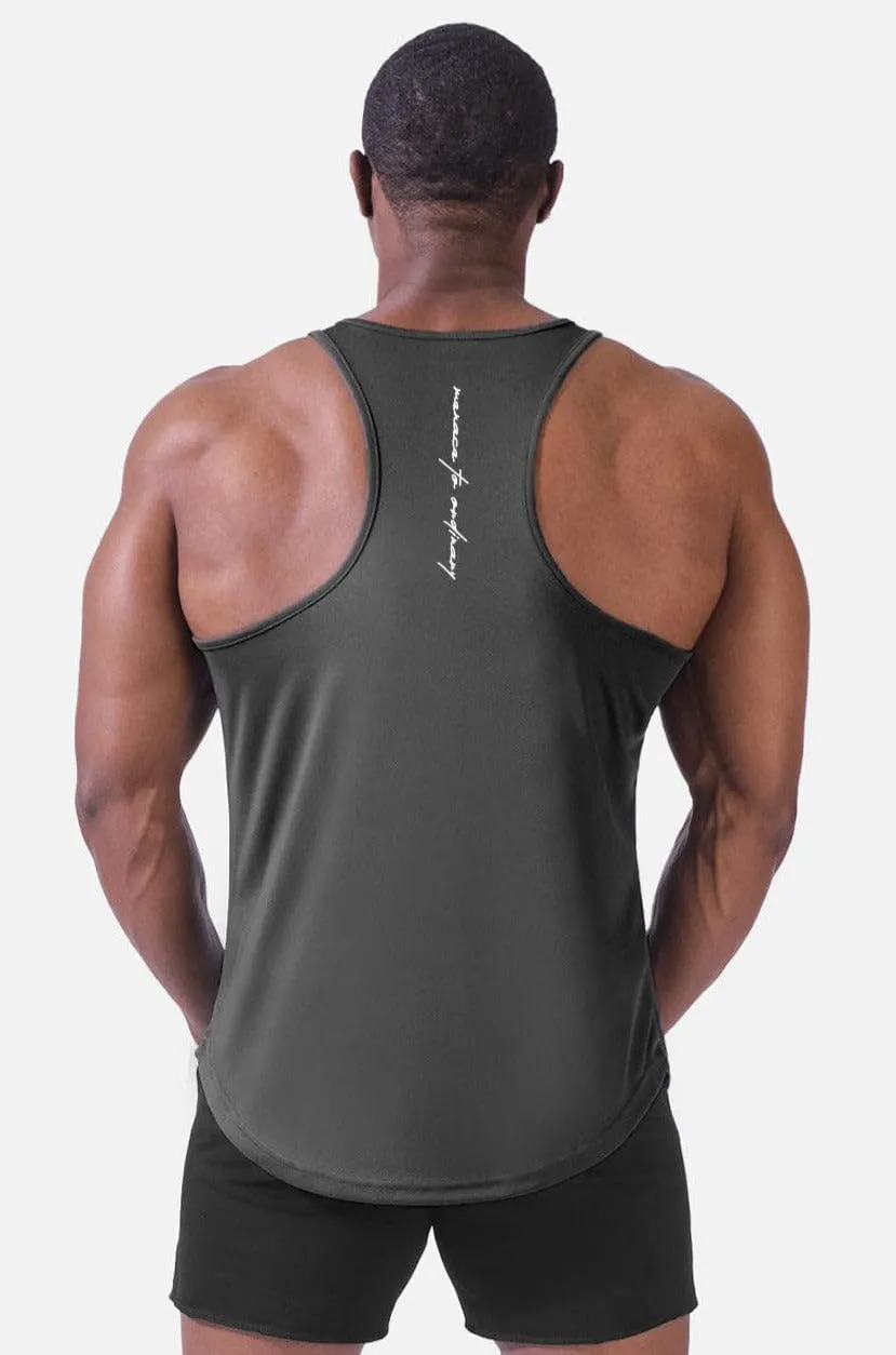 Jed North Men's Quick Dry Microfiber Bodybuilding Stringer Tank Top Y-Back Racerback