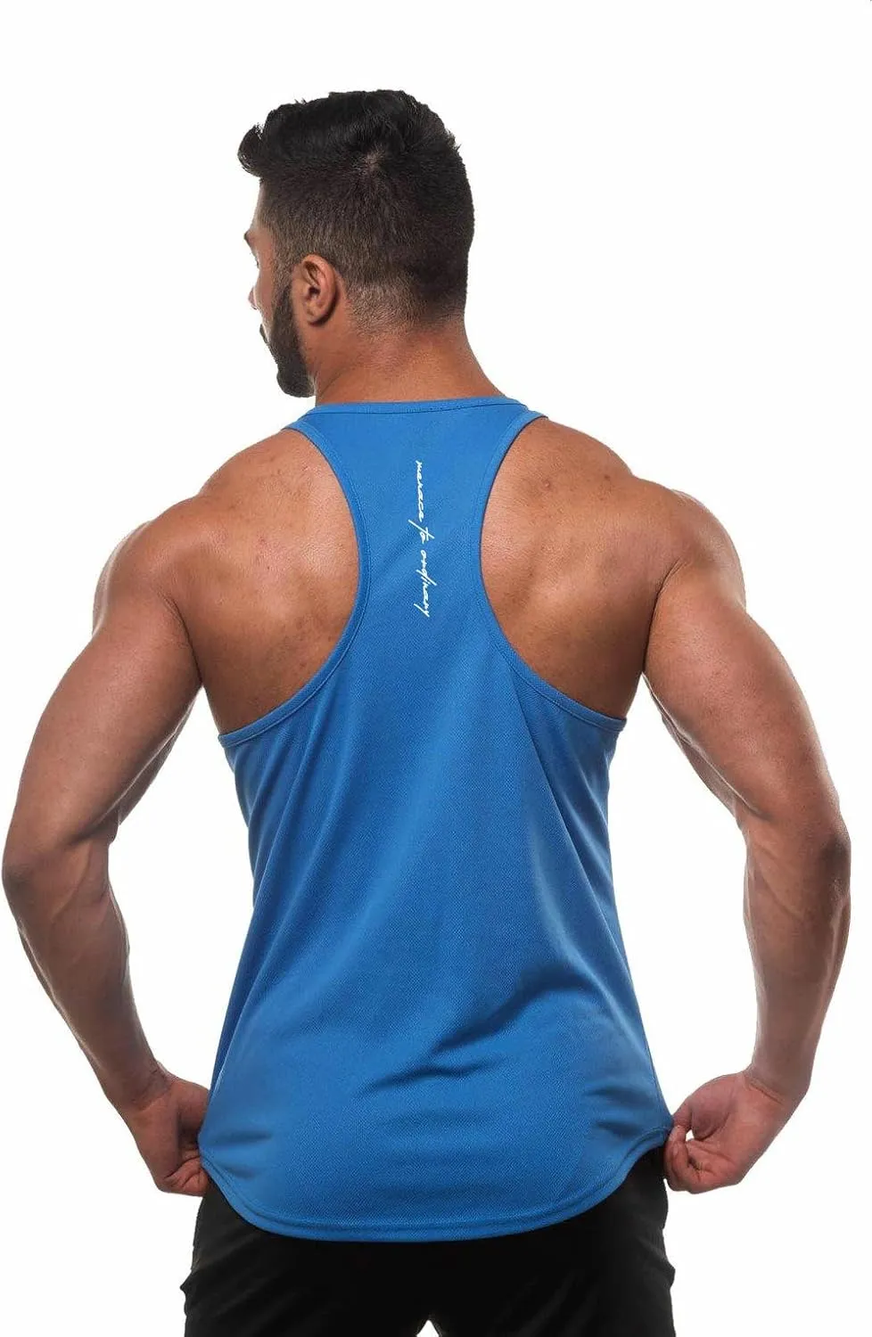 Jed North Men's Quick Dry Microfiber Bodybuilding Stringer Tank Top Y-Back Racerback