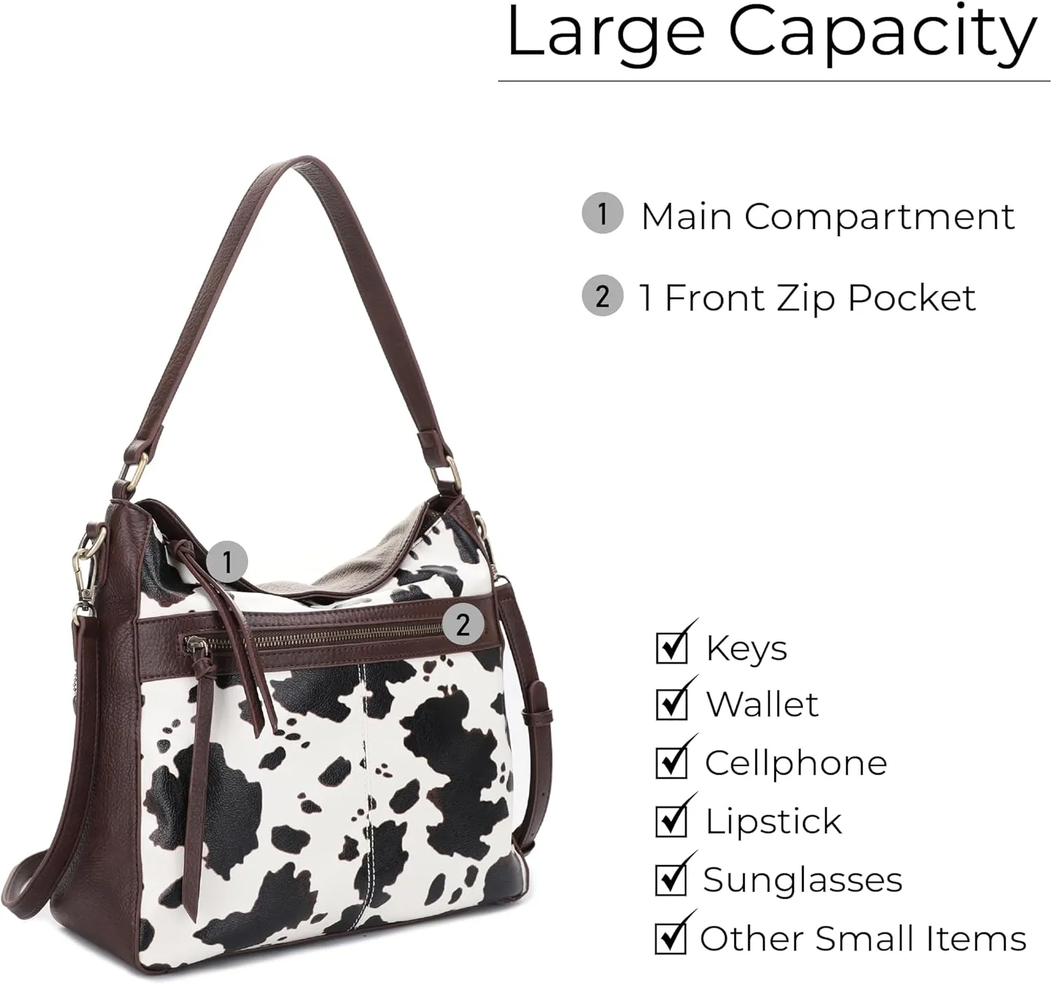 JESSIE & JAMES | Dakota Top Handle Concealed Carry Hobo Purse with Adustable Shoulder Strap
