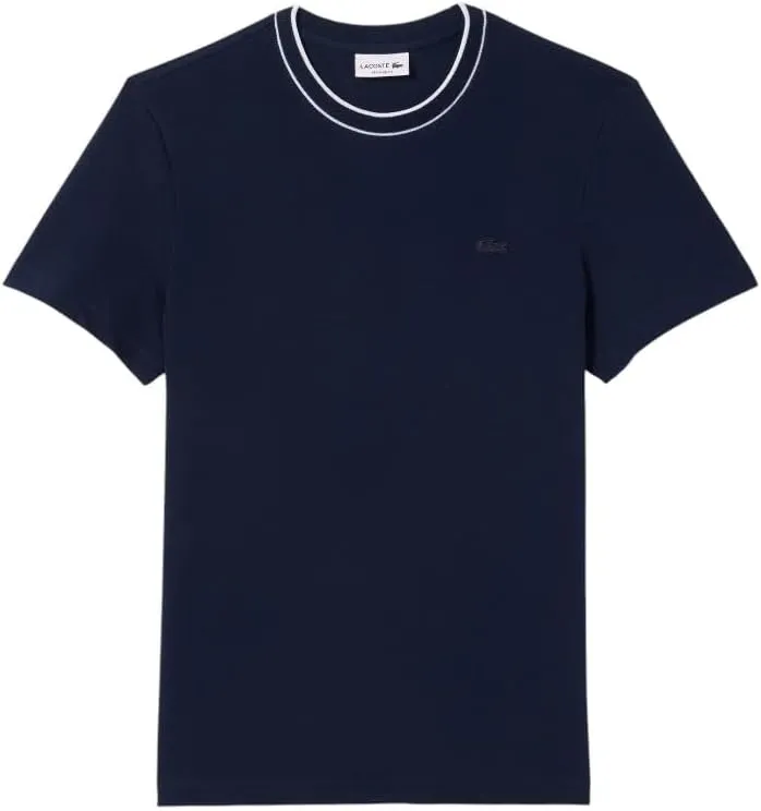 Lacoste Men's Piqu Stripe Collar T-Shirt