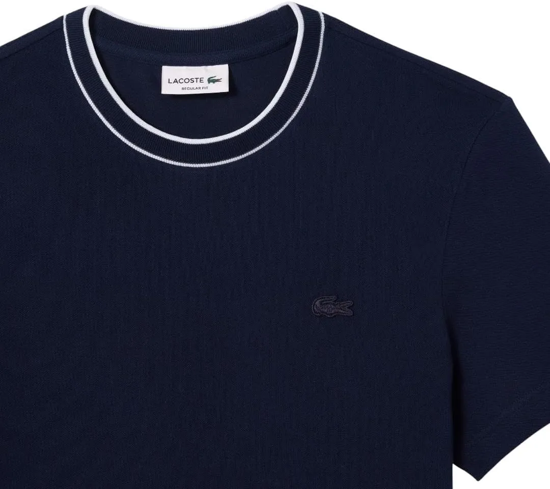 Lacoste Men's Piqu Stripe Collar T-Shirt