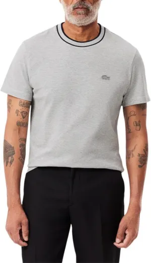 Lacoste Men's Piqu Stripe Collar T-Shirt