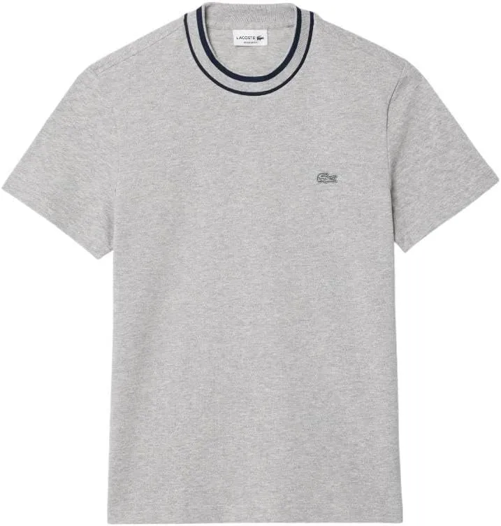 Lacoste Men's Piqu Stripe Collar T-Shirt
