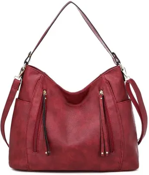 Leather Crossbody Handbag Roomy Work Womens Tote Handbag Large Shoulder Purse