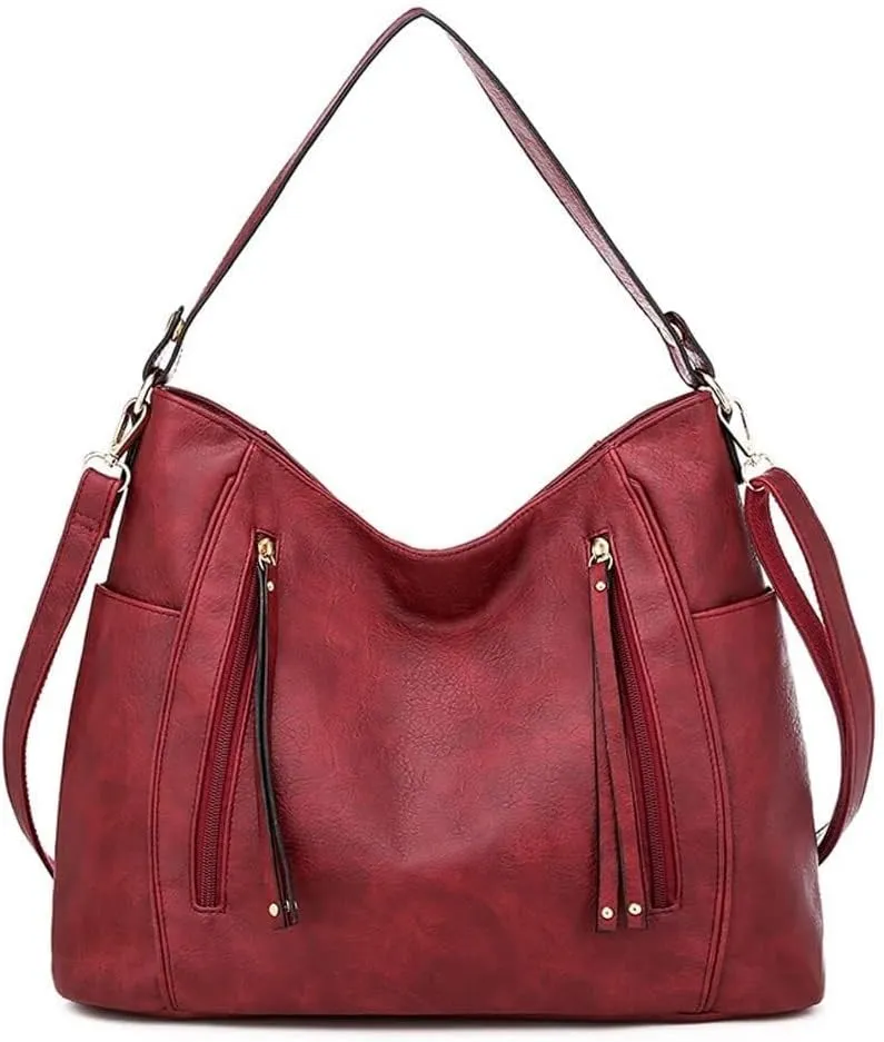 Leather Crossbody Handbag Roomy Work Womens Tote Handbag Large Shoulder Purse