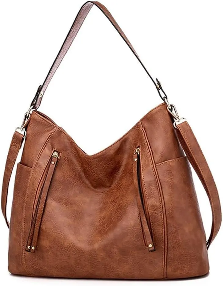 Leather Crossbody Handbag Roomy Work Womens Tote Handbag Large Shoulder Purse