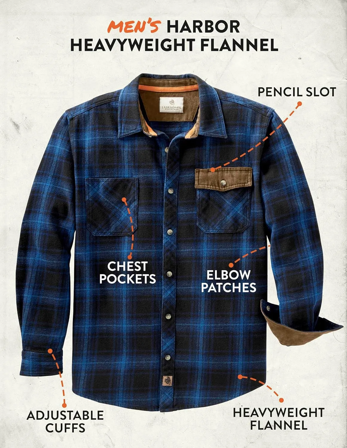 Legendary Whitetails Men's Harbor Heavyweight Flannel Shirt