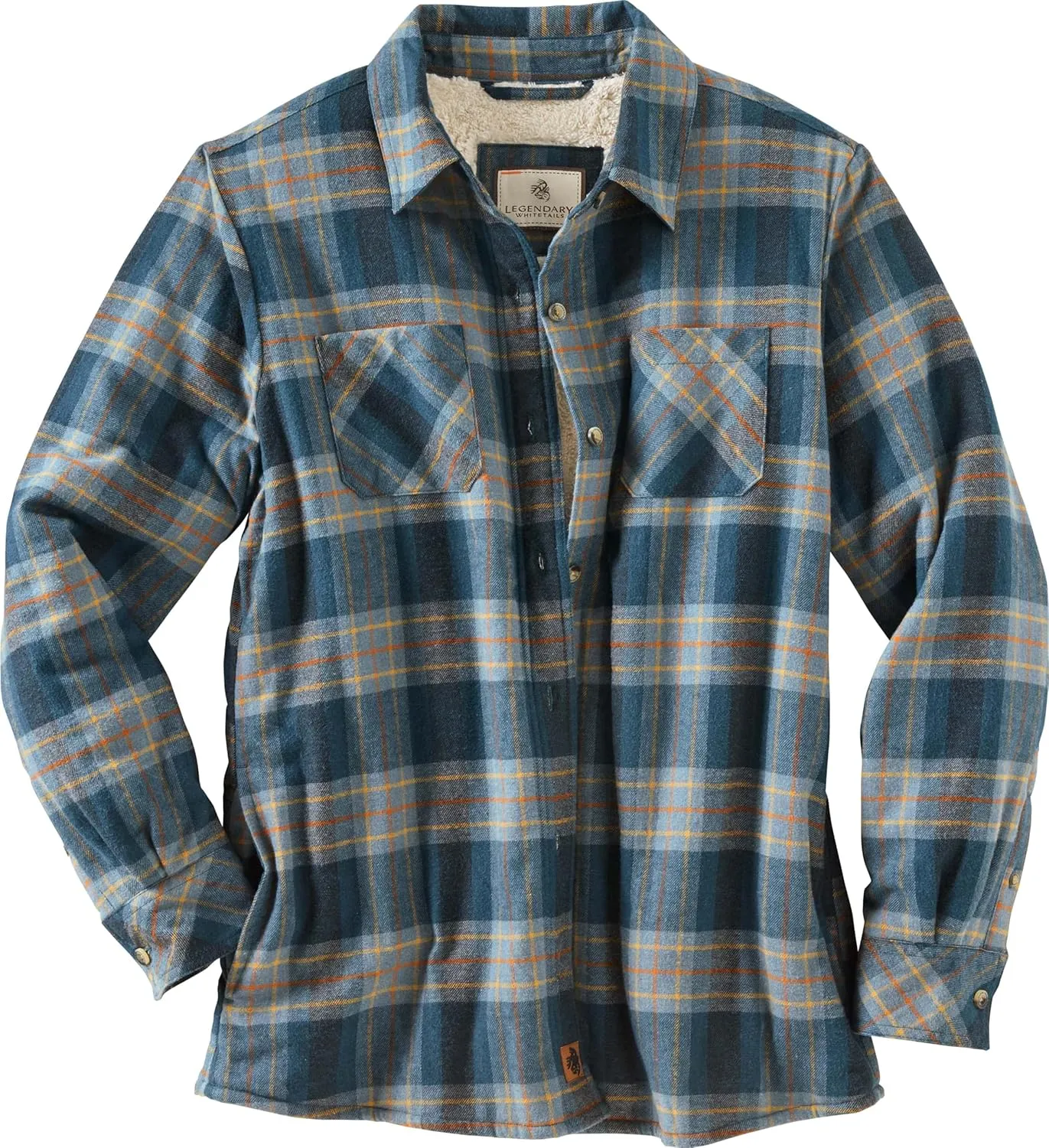 Legendary Whitetails Women's Open Country Flannel Shacket Sherpa Lined Plaid Fleece Shirt Jacket Ladies Western Clothing Coat