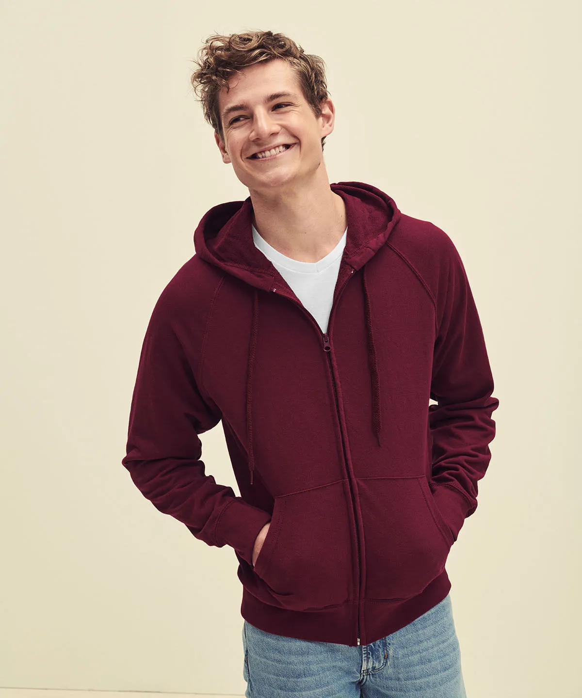 Lightweight hooded sweatshirt jacket | Black
