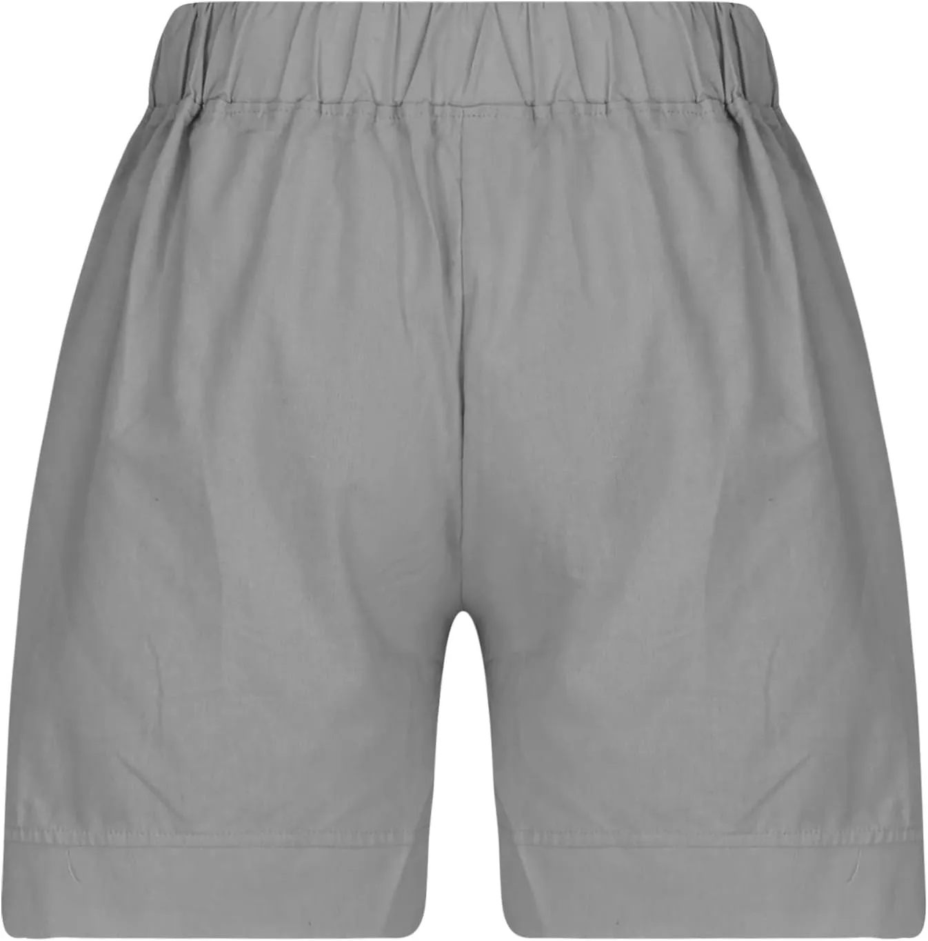 Linen Shorts for Women Summer Elastic High Waist Pant Beach Lounge Short Pants Vacation Outfits with Pockets