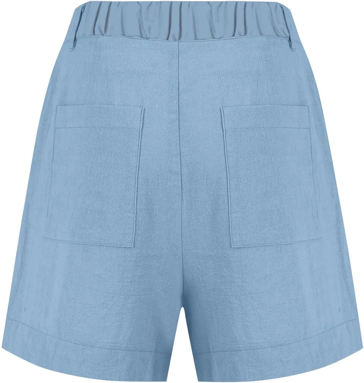 Linen Shorts for Women Summer Wide Leg Shorts High Waisted Bermuda Short Dressy Casual Chino Short with Pockets