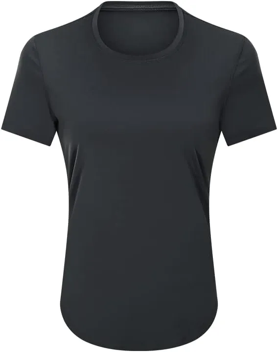 Looleafy Women's Running Shirts Quick Dry Short Sleeve Athletic Workout Tops V Neck Moisture Wicking Tops Women