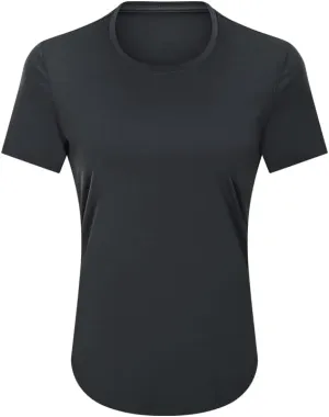 Looleafy Women's Running Shirts Quick Dry Short Sleeve Athletic Workout Tops V Neck Moisture Wicking Tops Women