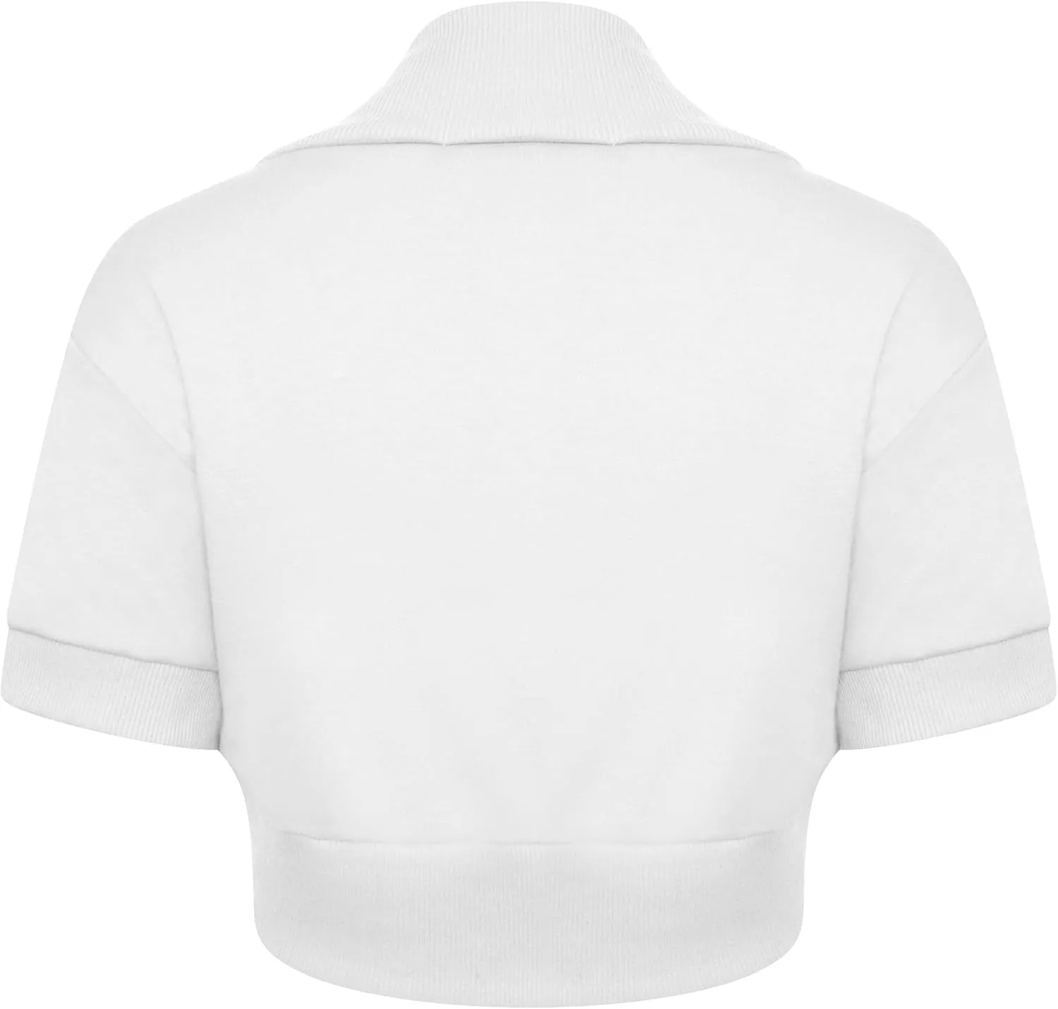 Loxdonz Women's Short Sleeve Shrug Open Front Cotton Cropped Cardigan Bolero Shrugs Jacket