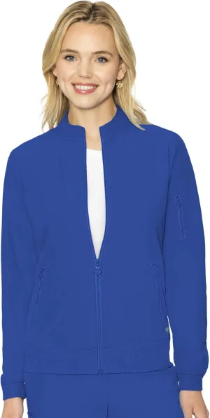 Med Couture Peaches Women Warm-Up Scrub Jacket - Lightweight, Moisture-Wicking, SPF 50, Missy Fit - MC8674