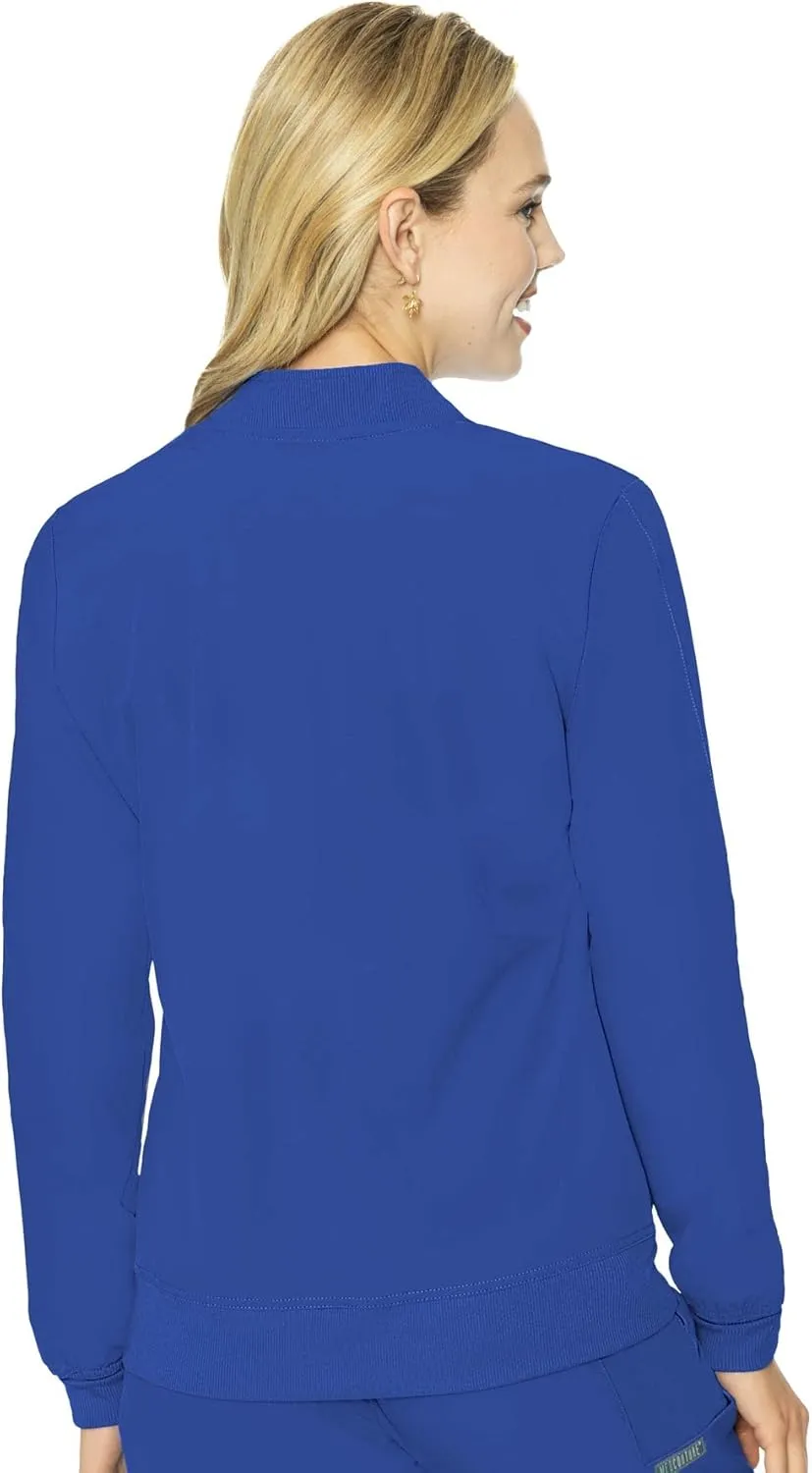 Med Couture Peaches Women Warm-Up Scrub Jacket - Lightweight, Moisture-Wicking, SPF 50, Missy Fit - MC8674