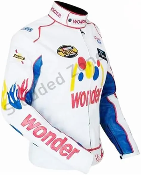 Men & Women Ricky Bobby Carley Bobby Jacket - Faux Leather Racing Jacket-Motorcycle Jacket Cosplay Costume