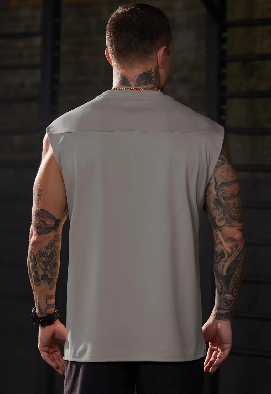 Men Graphic Muscle Tank Top Gym Workout Summer Casual Sleeveless Shirts (S-XXL)