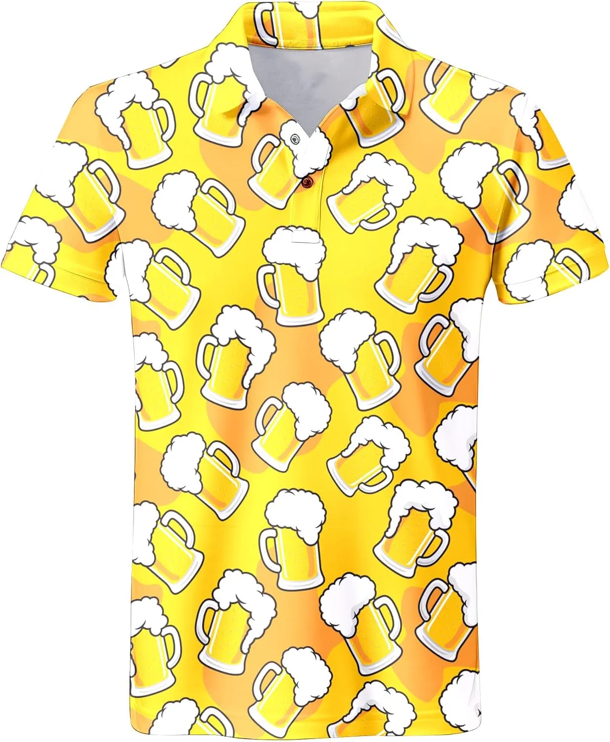 Mens 80s Golf Shirt Dry Fit Performance Short Sleeve Print Shirts Funny 90s Golf Shirts for Men