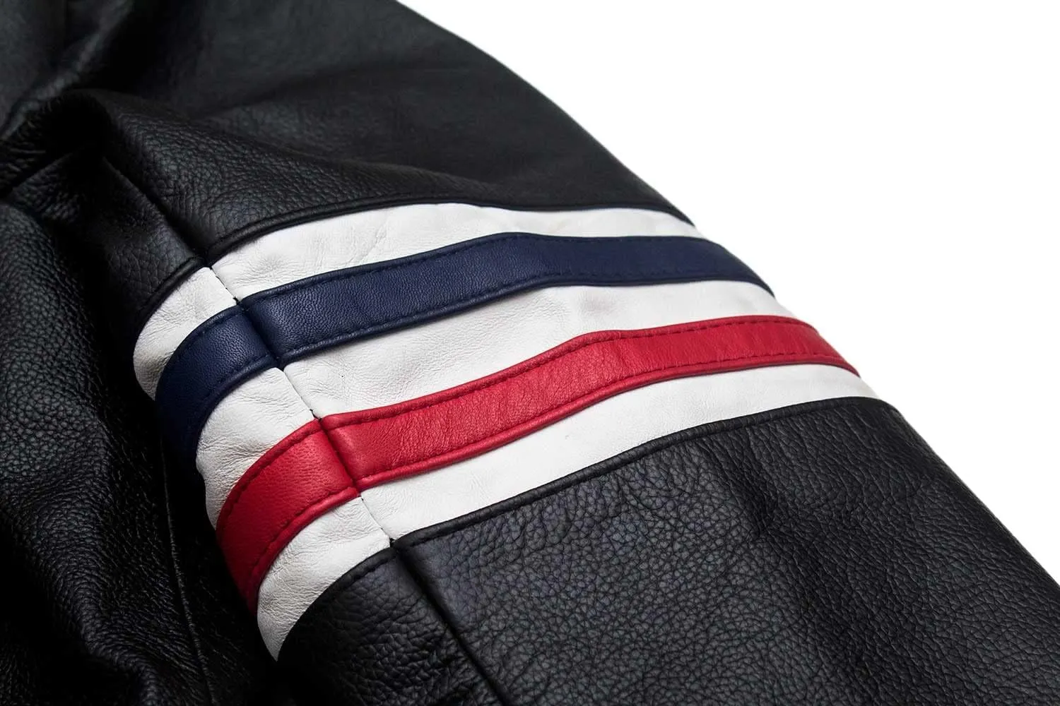 Mens Bike Rider Jacket - American Flag Motorcycle Black Jacket
