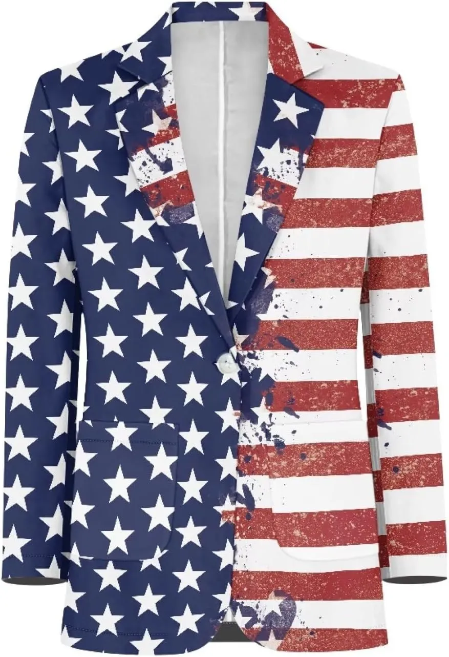 Men's Casual Lapel Blazer Muticolor One Button Suit Regular Fit Sports Coats Jackets for Prom,Party,Dinner