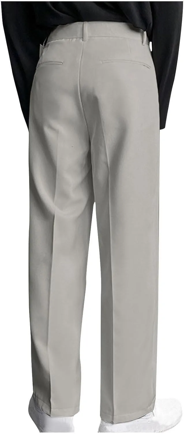 Mens Dress Pants Big and Tall Flat Front Regular Fit Suit Pants Business Casual Work Trousers with Pockets