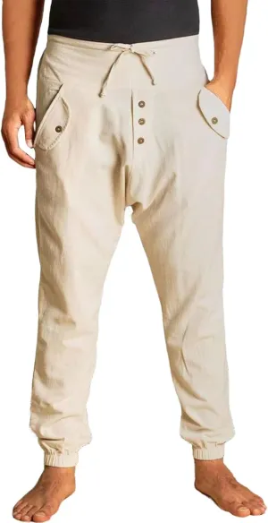 Men's High Waisted Pants Summer Casual Linen Pants Trendy Solid Drawstring Elastic Trousers Outdoor Vacation Slacks