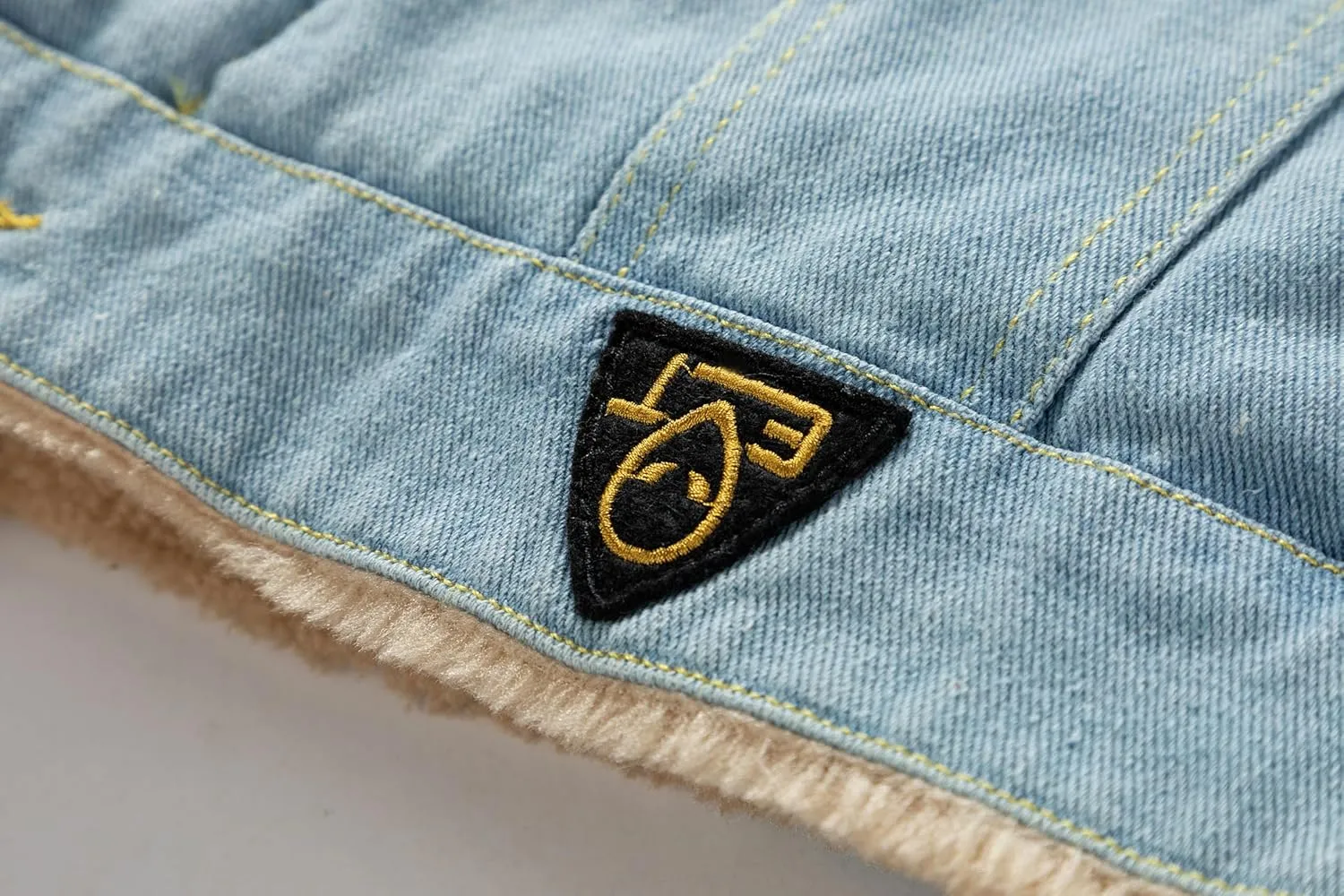 Men'S Jean Jacket Casual Loose Button Lapel Sherpa Fleece Lined Thicken Trucker Jacket Coats