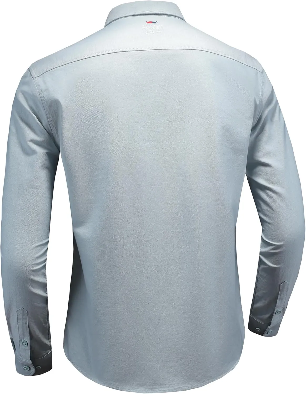 Men's Long Sleeve Button Down Dress Shirt, Wrinkle Resistant Stretch, Solid Color with Pocket