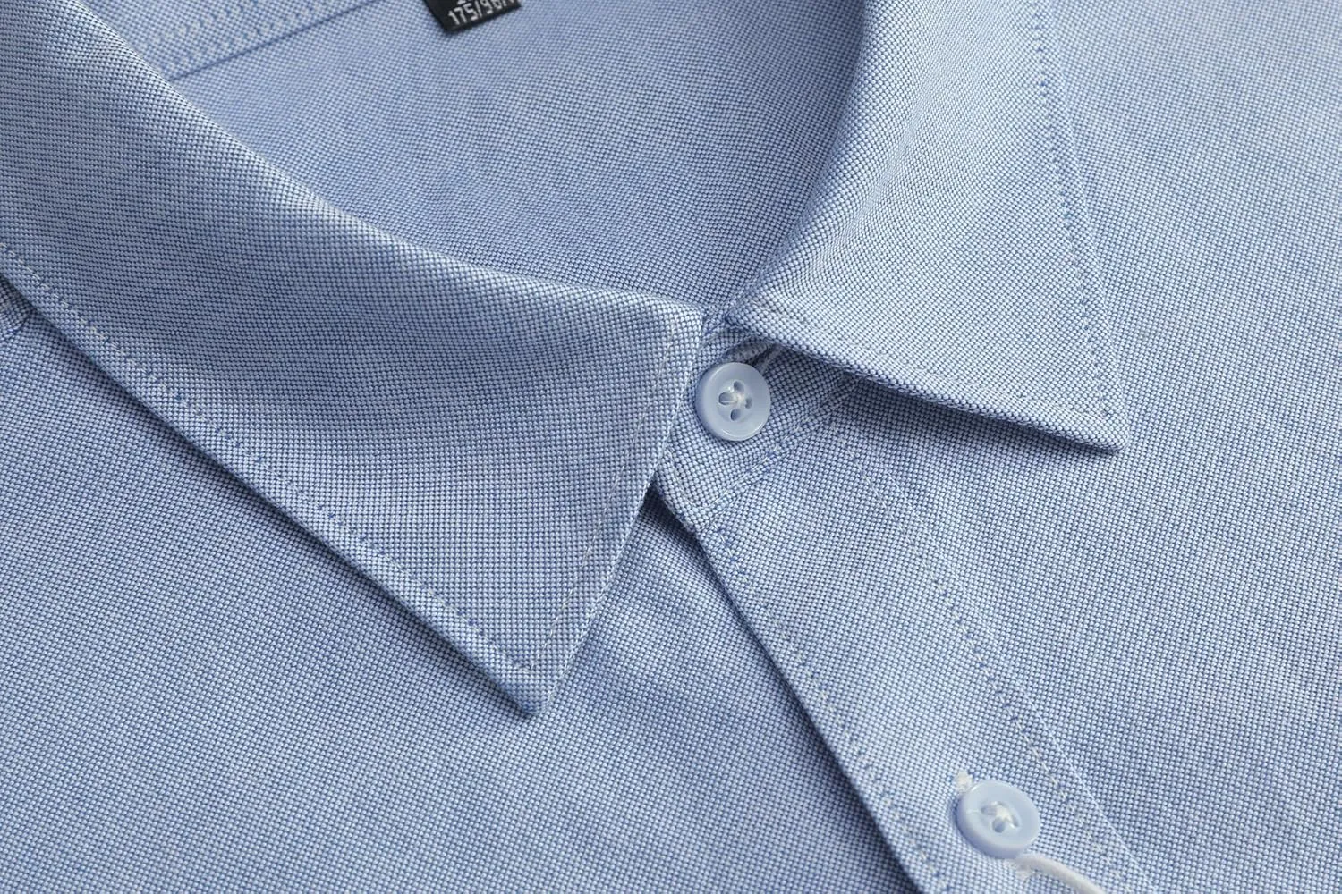Men's Long Sleeve Button Down Dress Shirt, Wrinkle Resistant Stretch, Solid Color with Pocket