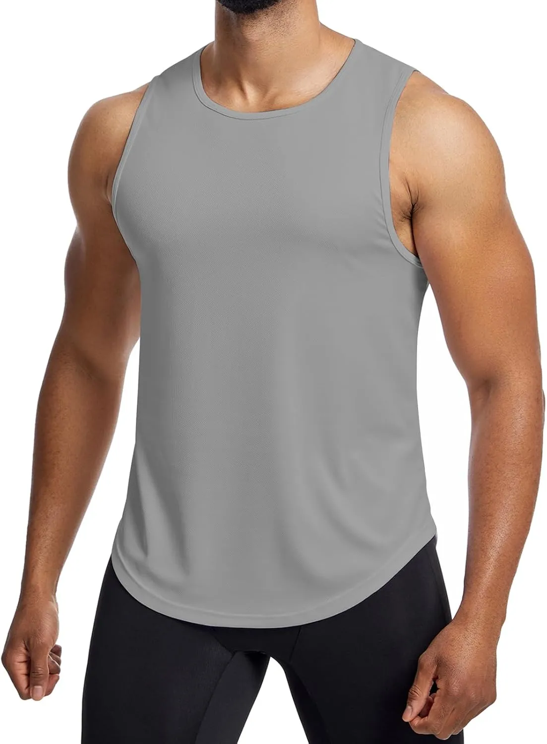 Mens Mesh Workout Tank Tops Muscle Sleeveless Fitness Tee Shirts Summer Dry Fit Gym Training T-Shirt Athletic Cloth