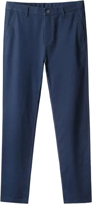 Men's Slim Fit Flat Front Pants Classic Stretch Dress Business Suit Pant Casual Straight Fit Chino Golf Pant